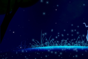 萤火虫夜晚banner背景