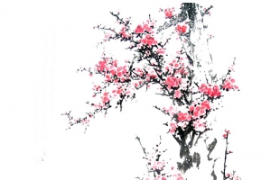 水墨画梅花中国风