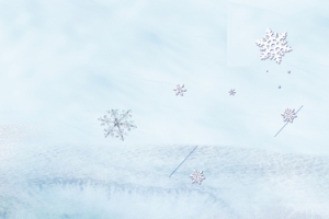 立冬雪花小清新简约蓝色banner