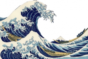 浮世绘 手绘海浪