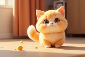 可爱小猫 绘画 4K壁纸 3840x2160