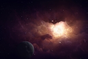 星空空洞星球亮光