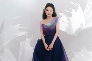 杨幂 深蓝紫裙子美女 4k壁纸3840x2400