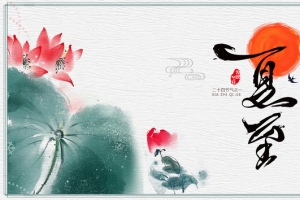 夏至节气灰色复古banner
