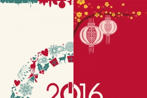 2016圣诞新年快乐主题海报背景素材