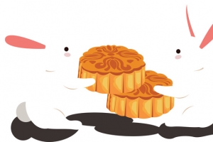 中秋月饼佳节玉兔兔子