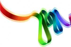 动感炫彩绸带高清PNG透明及EPS格式设计素材免费下载