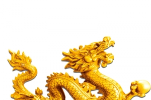 金色雕龙建筑物