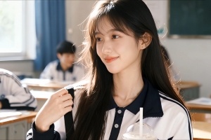 冷校服清纯美女4k壁纸3840x2400