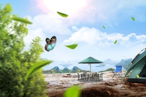 淘宝五一出游季户外帐篷海报