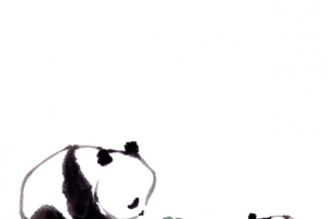 古风水墨国潮熊猫