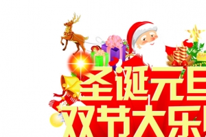 圣诞元旦双节大乐购字体海报