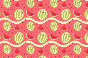可爱西瓜花纹banner
