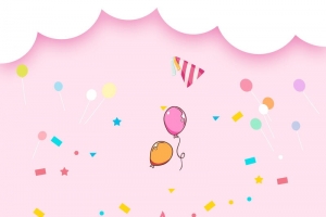 卡通儿童生日派对背景素材
