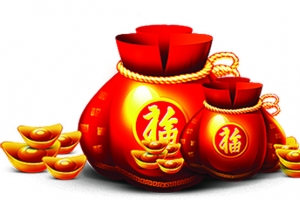 手绘中国风金子红包