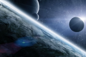 行星 闪光 光 星星 太空 4k壁纸 3840x2160
