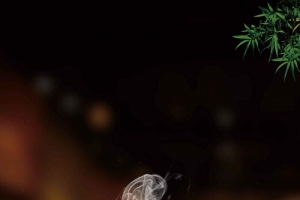 中国风黑色传统美食螺蛳粉创意海报背景模板