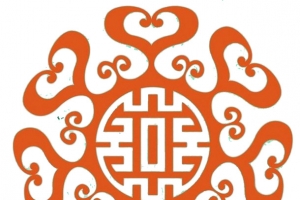 红色蒙古传统装饰图案