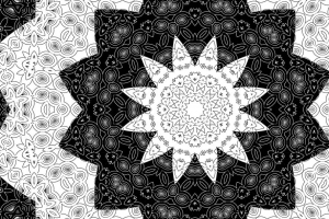 分形 图案 形状 抽象 黑白 4k壁纸 3840x2160