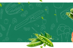 厨房家居食品纹理绿色banner背景
