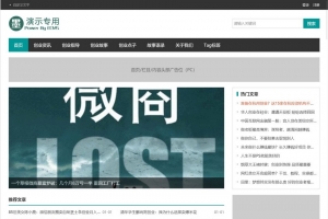 个人博客&工作室帝国CMS模板，新闻资讯+视频收费下载，自适应HTML5整站