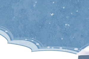 手绘卡通冬季小雪banner海报背景