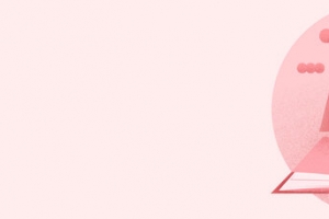 情人节可爱卡通插画小清新banner