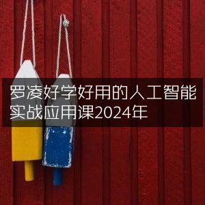 2024年罗凌人工智能实战应用课，好学好用