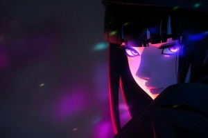 动漫女孩雏田 眼神 紫幻 紫色 4K壁纸