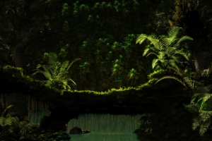 树干深林苔藓海报背景
