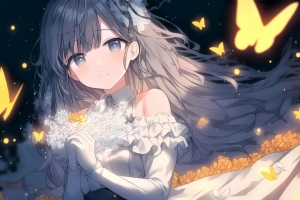 女孩 花 连衣裙 动漫 4k壁纸 3840x2160
