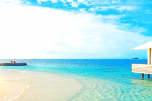 旅游马尔代夫唯美海景背景banner