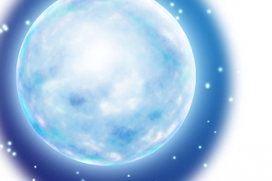 蓝色梦幻中秋节圆月