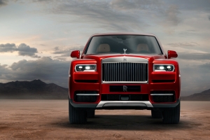 红色劳斯莱斯 Cullinan 4k壁纸