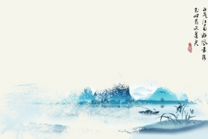 简洁水墨画背景素材