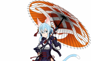 刀剑神域 朝田诗乃Umbrella Sinon Vector 4k手机壁纸