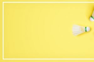 羽毛球简约黄色banner