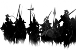 黑色古代战争骑士高清PNG透明免扣设计素材免费下载