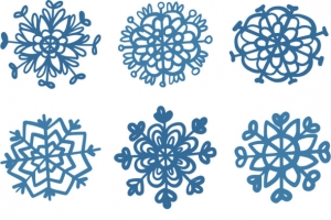 蓝色雪花
