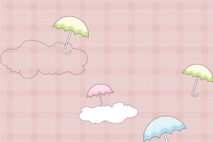 卡通动物粉色可爱插画背景
