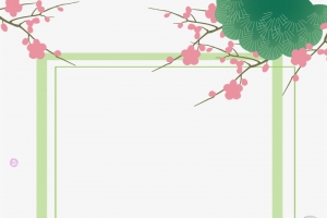 春装上新简约绿色花枝促销主图