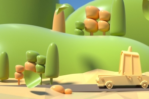 C4D，手绘，卡通，插画