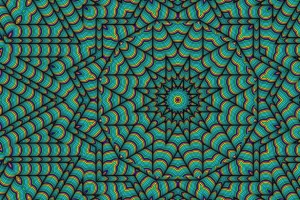 图案 线条 几何 分形 绿色 4k壁纸 3840x2160