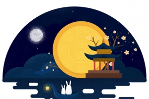 中秋团圆夜玉兔