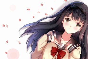 水手服 黑发 战舰少女4k壁纸