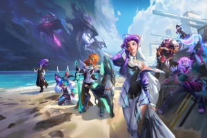 幻灵战队 萨勒芬妮 雷欧娜 亚索 贝蕾亚 悠米 霞 俄洛依 英雄联盟LOL 8k壁纸