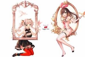kizuna ai kaguya luna 像框 可爱少女4k动漫壁纸