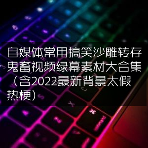 2022最新搞笑沙雕鬼畜视频绿幕素材大合集，含热门背景太假梗