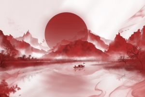 中国风古风水墨山水