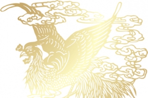 金色龙凤呈祥双喜素材
